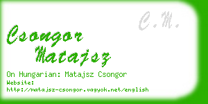 csongor matajsz business card